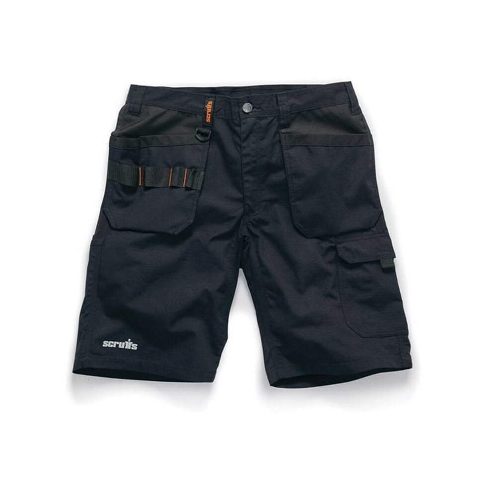 (32R, Black) Scruffs Mens Holster Pocket Shorts