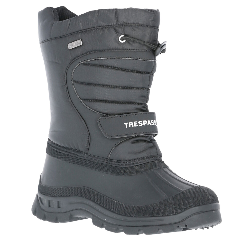 Trespass Kids Unisex Dodo Water Resistant Snow Boots - Black - Size: 10