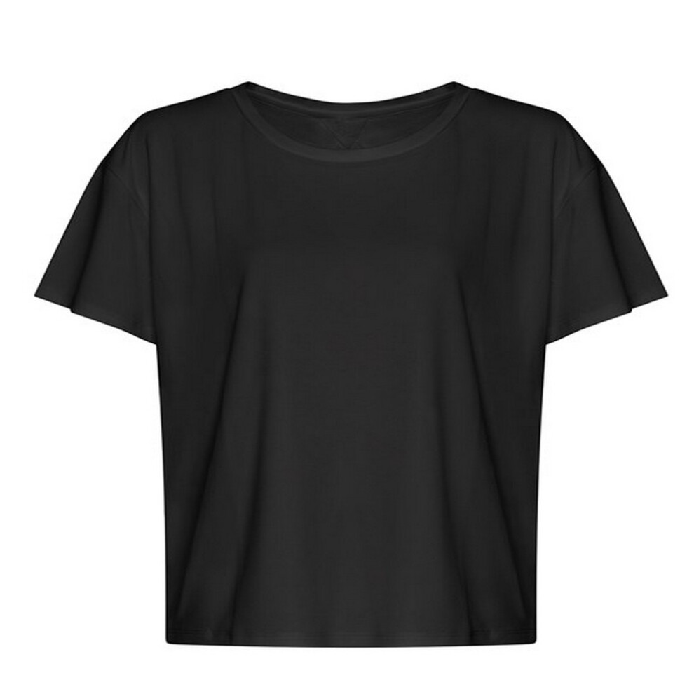(M, Jet Black) Awdis Womens/Ladies Open Back T-Shirt-image-OPC-PF6PQRF-NEW