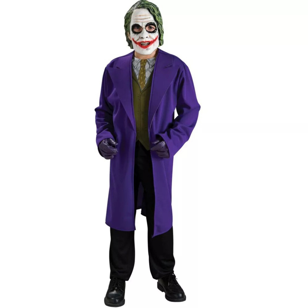 (L, Purple/Green/White) Batman: The Dark Knight Childrens/Kids The Joker Costume