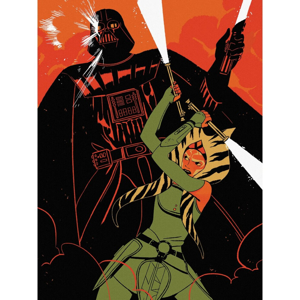 Star Wars Ahsoka Vs Darth Vader Canvas Print