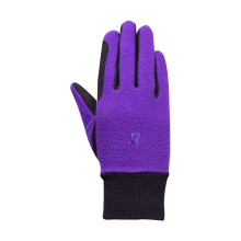 Hy Childrens/Kids Suede Two Tone Riding Gloves