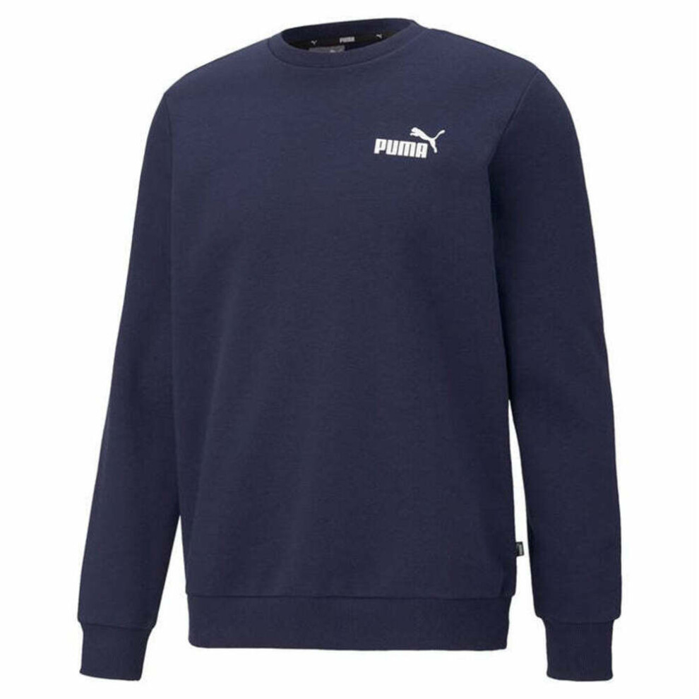 Men's Puma Mens ESS Logo Sweatshirt - Navy - Size: XS