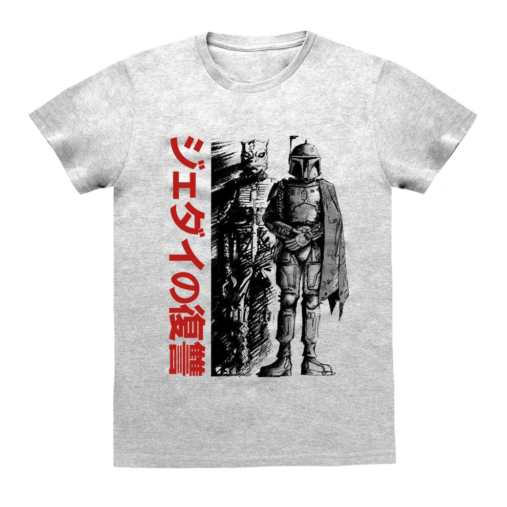 (XXL, Heather Grey) Star Wars Unisex Adult Bounty Hunter T-Shirt