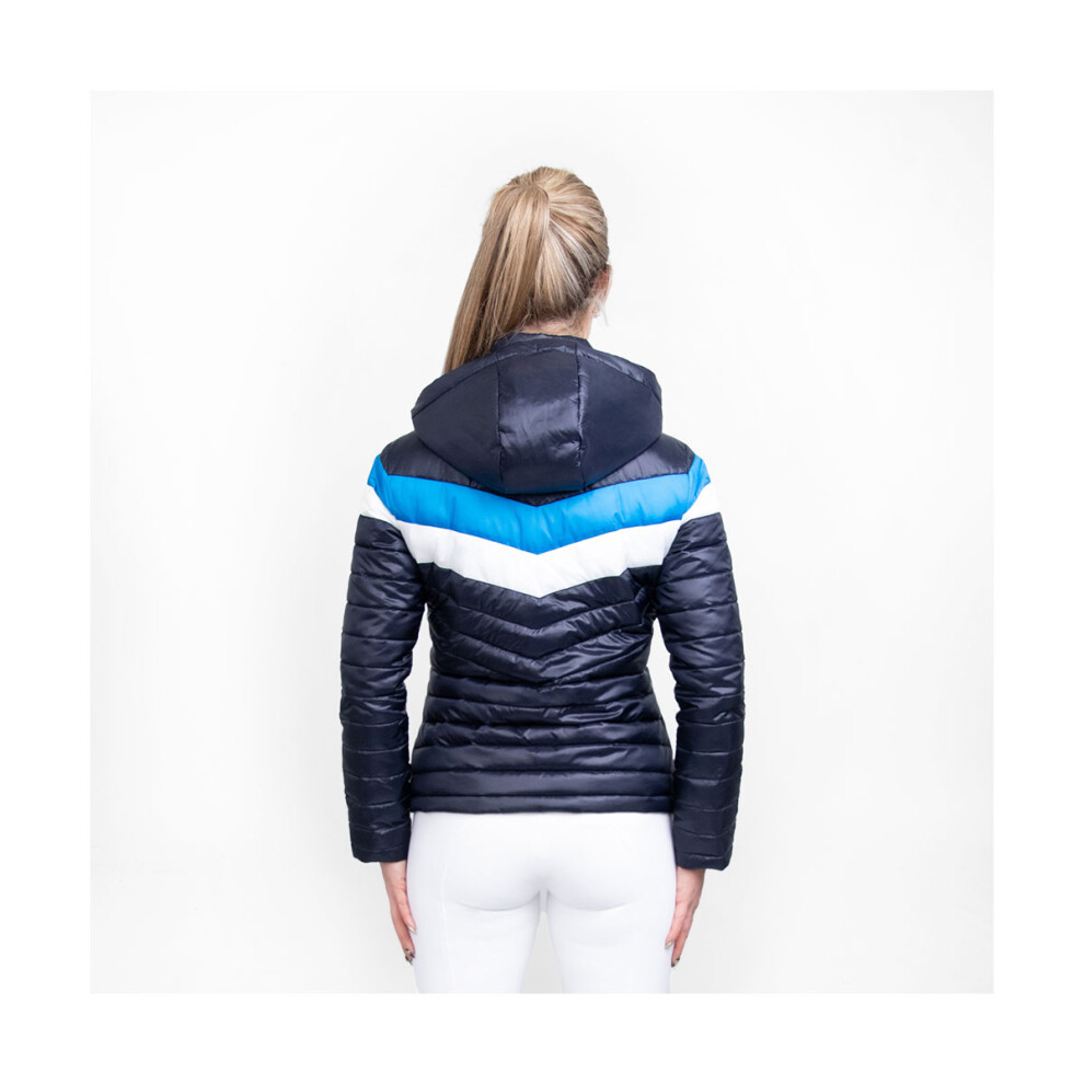 (M, Navy/White/Blue) Coldstream Womens/Ladies Southdean Quilted Coat