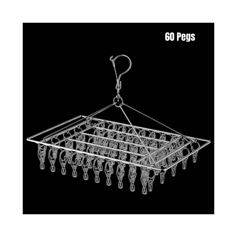 Veishet (60) Sock Drying Racks 30 40 50 60Pcs Pegs Clip Laundry Drip Hanger Clothesline Home