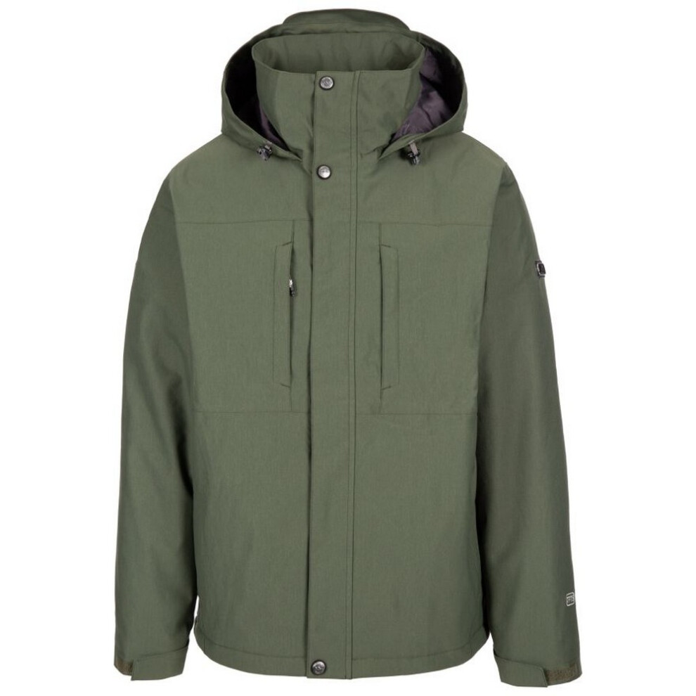 Men's Trespass Mens Discott Waterproof Jacket - Green - Size: 44/Regular