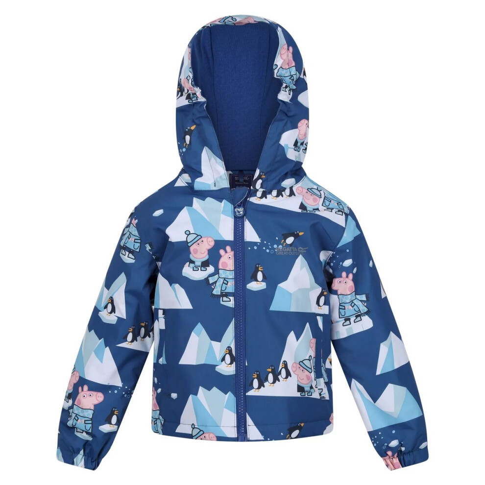 (4-5 Years, Space Blue) Regatta Childrens/Kids Muddy Puddle Peppa Pig Winter Scene Padded Waterproof Jacket
