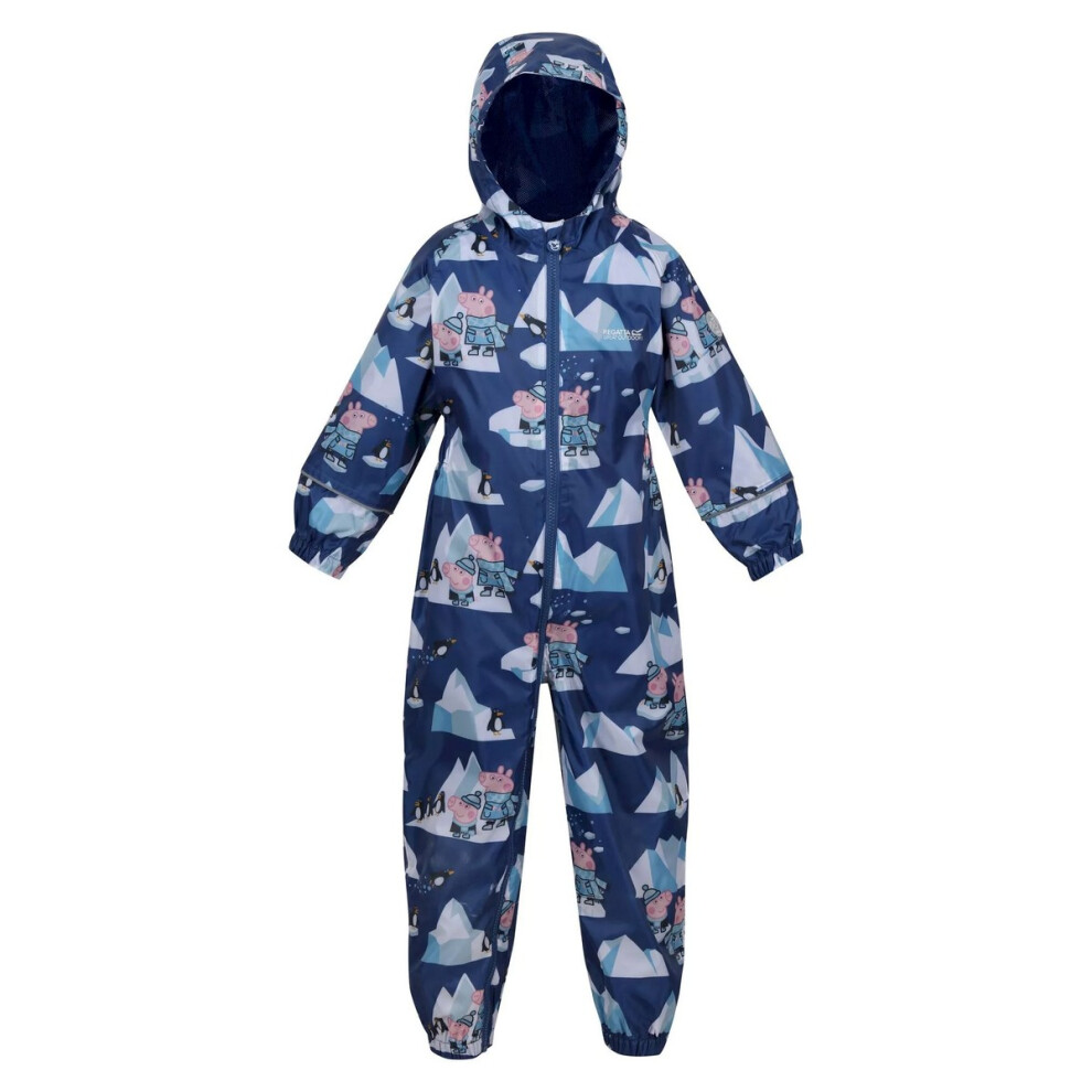 (5-6 Years, Space Blue) Regatta Childrens/Kids Pobble Peppa Pig Puddle Suit