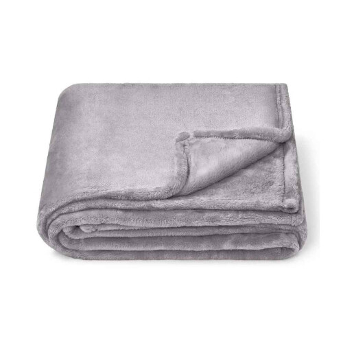 (One Size, Silver Grey) Brand Lab Fleece Blanket