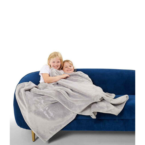 (One Size, Silver Grey) Brand Lab Fleece Blanket 2