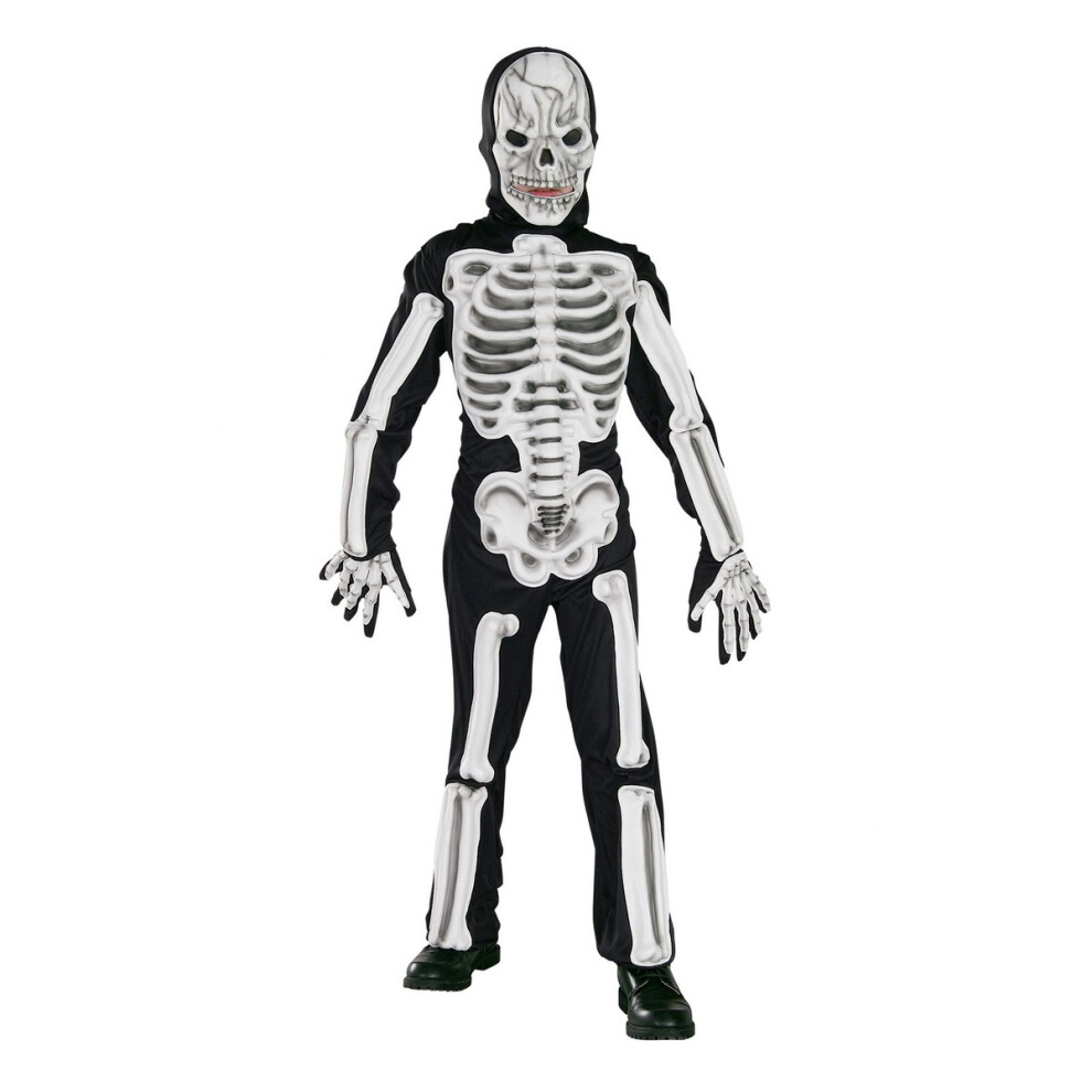 (L, Black/White) Rubies Childrens/Kids Skeleton EVA Costume