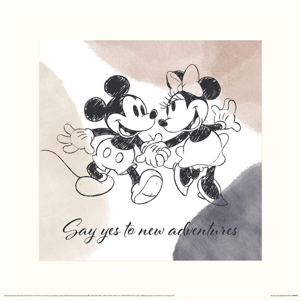 Disney Say Yes To New Adventures Mickey & Minnie Mouse Print