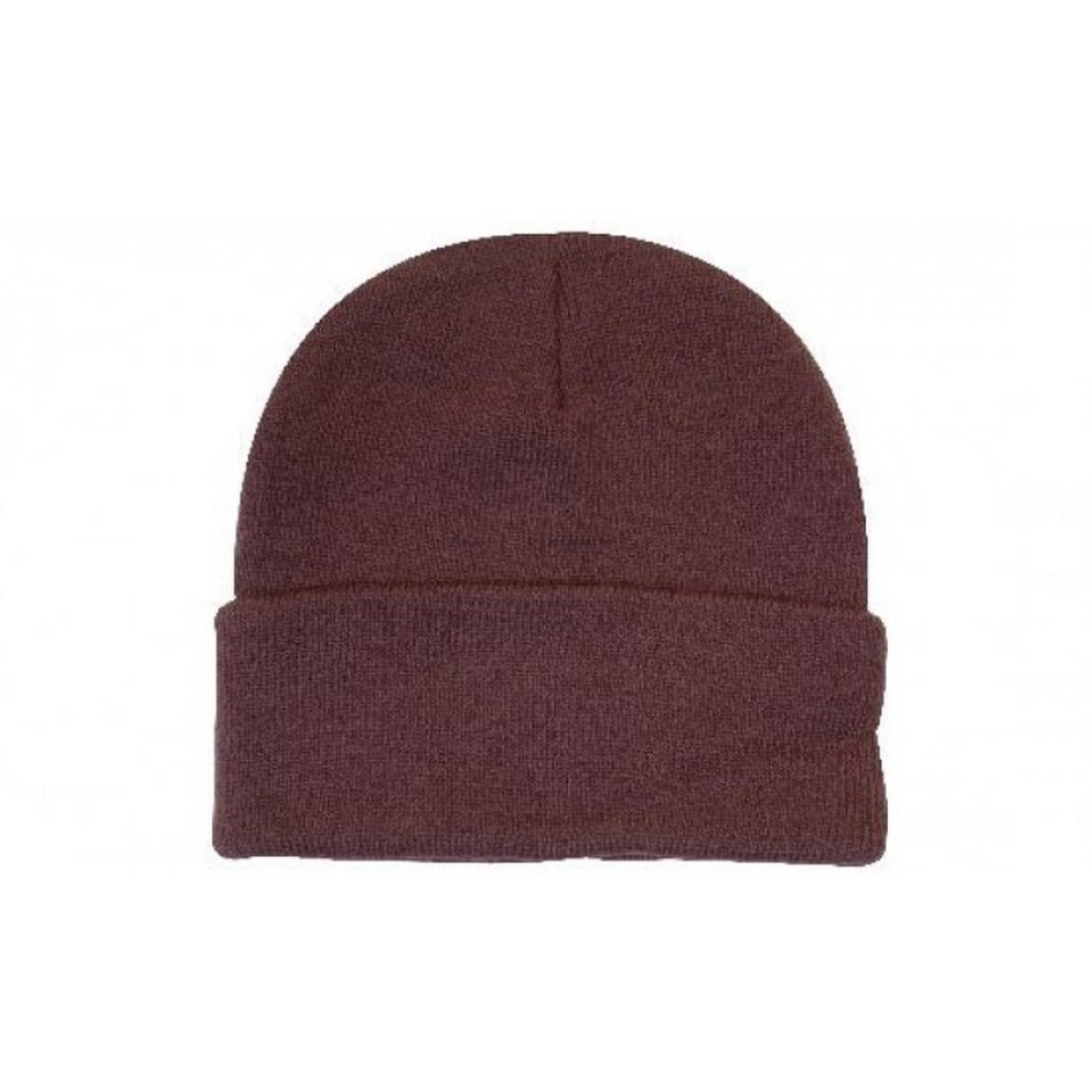 (One Size, Maroon) Carta Sport Unisex Adult Plain Beanie-image-OPC-PF6QS9W-NEW