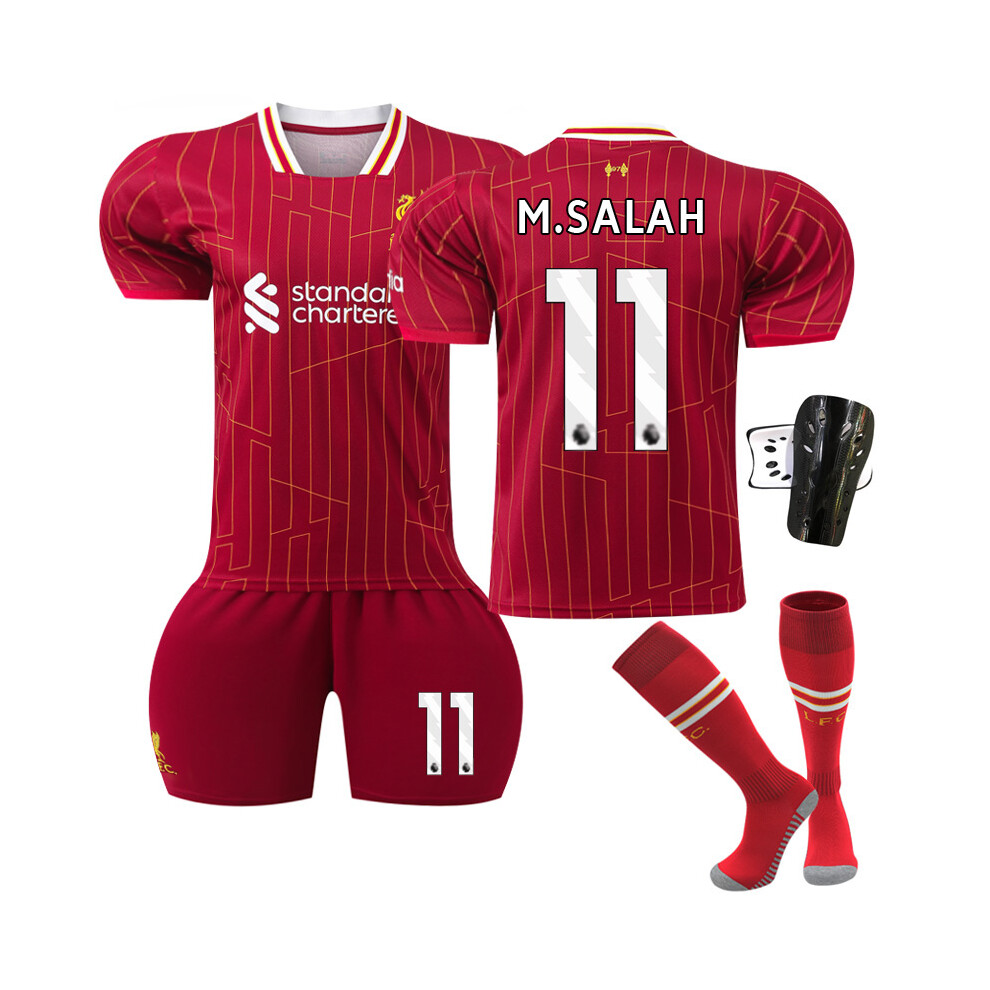 (NO.11, 20) 2024 Liverpool Home Football Kits For UEFA Training Uniforms