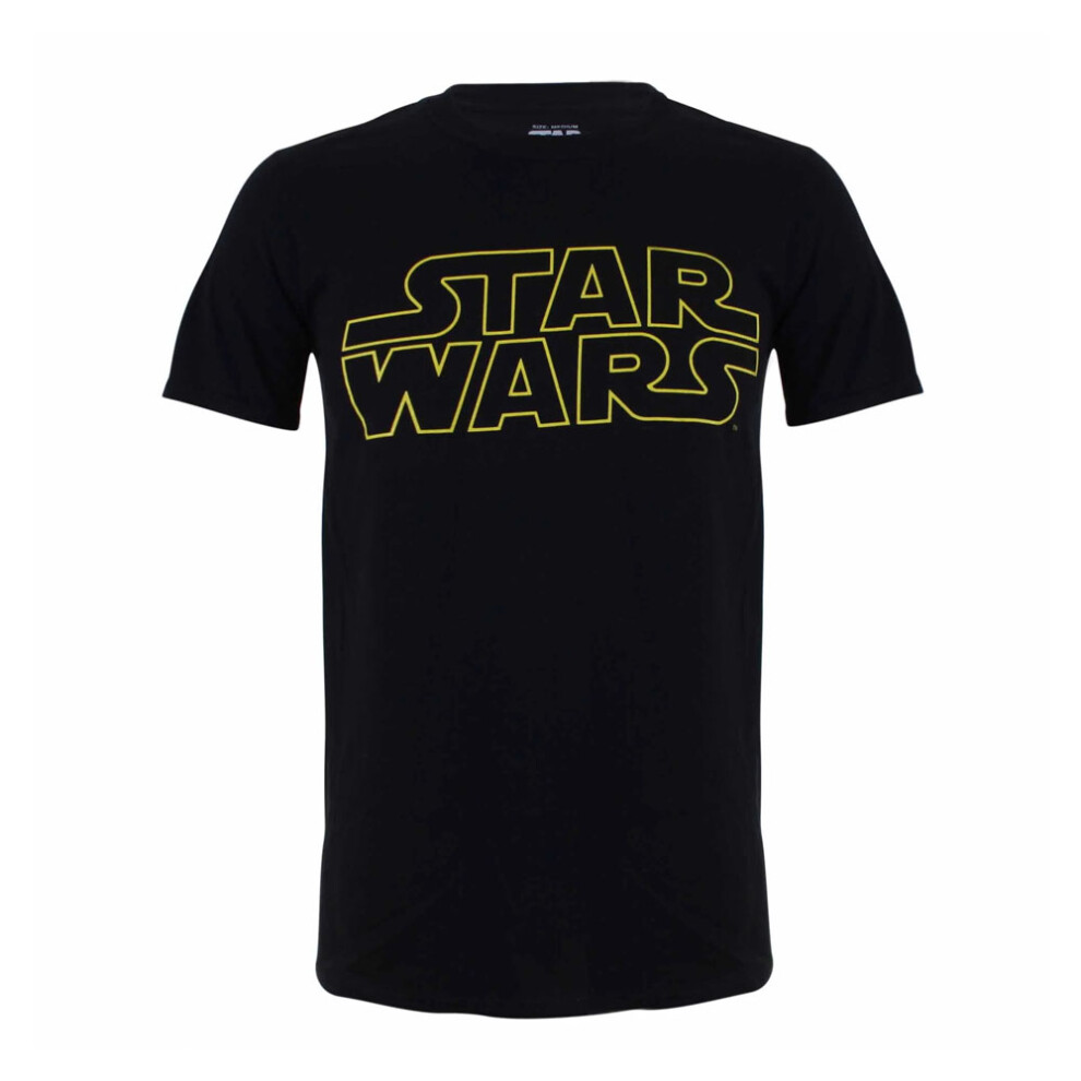 (M, Black) Star Wars Mens Logo T-Shirt