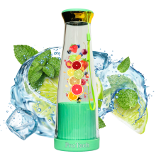 (Green) ProTech Portable Mini Electric Juicer, Smoothie Makers, 308ML Personal Small Blender Juicer, BPA Free, USB Rechargeable 6 Blades for Gym