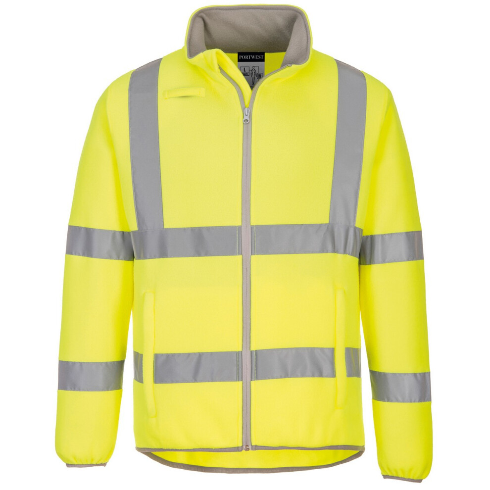 (S, Yellow) Portwest Unisex Adult Eco Friendly Fleece Jacket