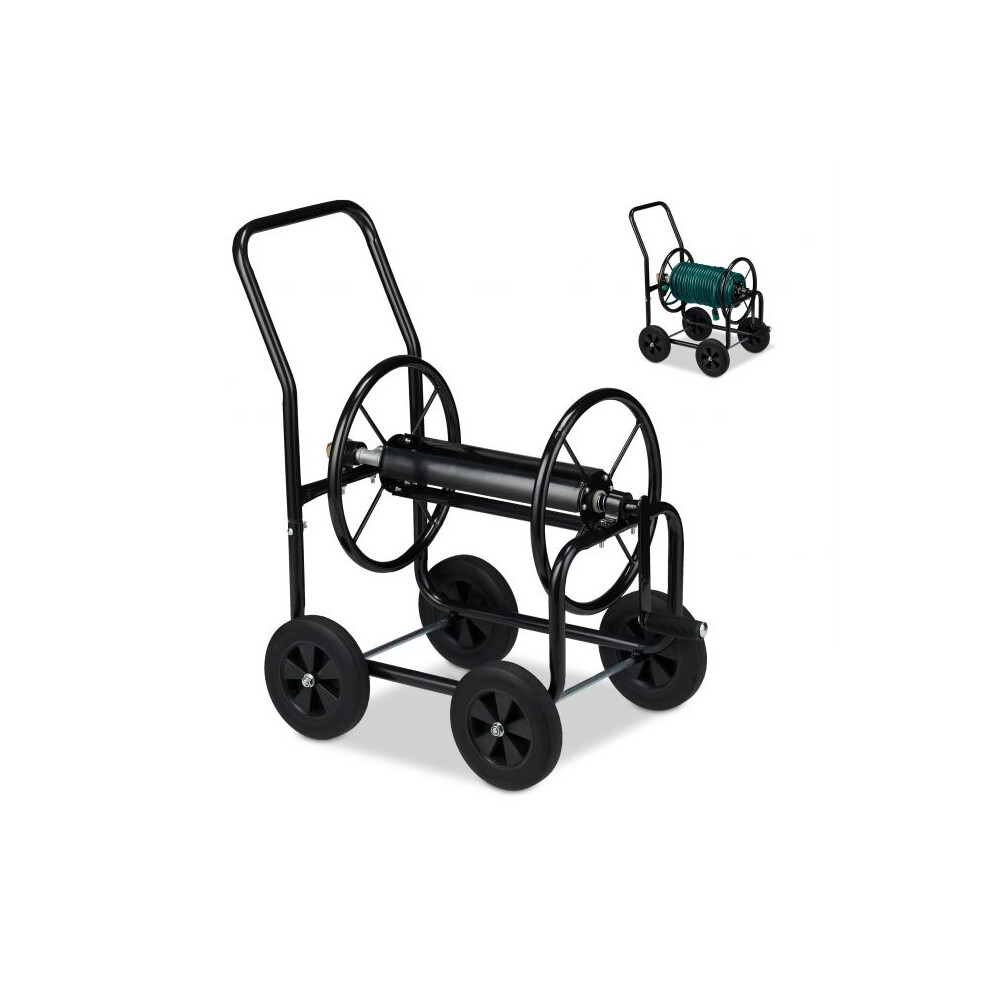 Garden Hose Reel Trolley Portable Water Pipe Free Standing Hose Cart
