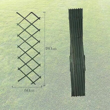 (Green, 180cm x 60cm) 3 Pc Expandable Wooden Trellis Perfect for Garden