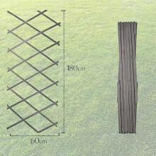 (Grey, 180cm x 60cm) 3 Pc Expandable Wooden Trellis Perfect for Garden