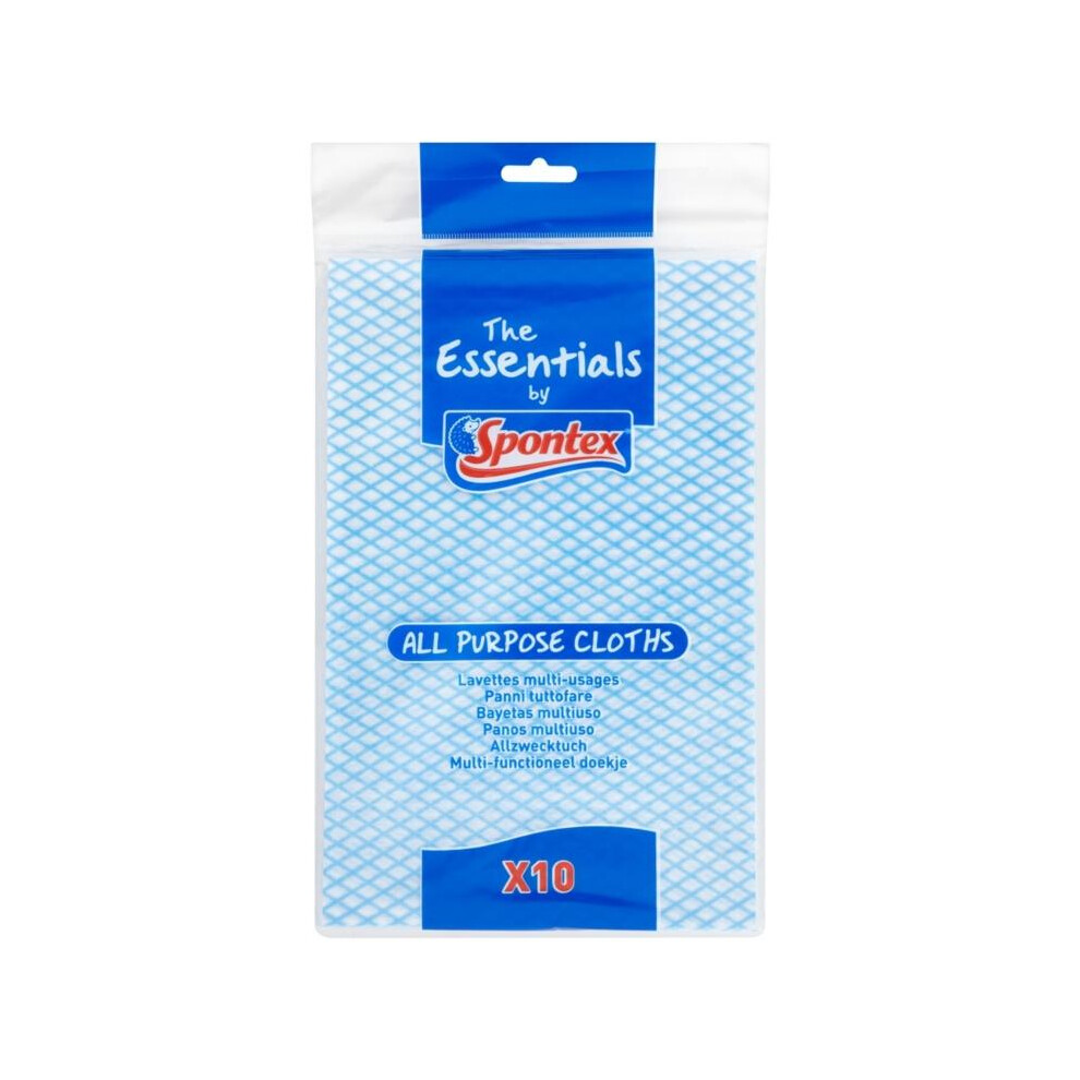 Spontex Essentials Cleaning Cloths (Pack Of 10) Size 10