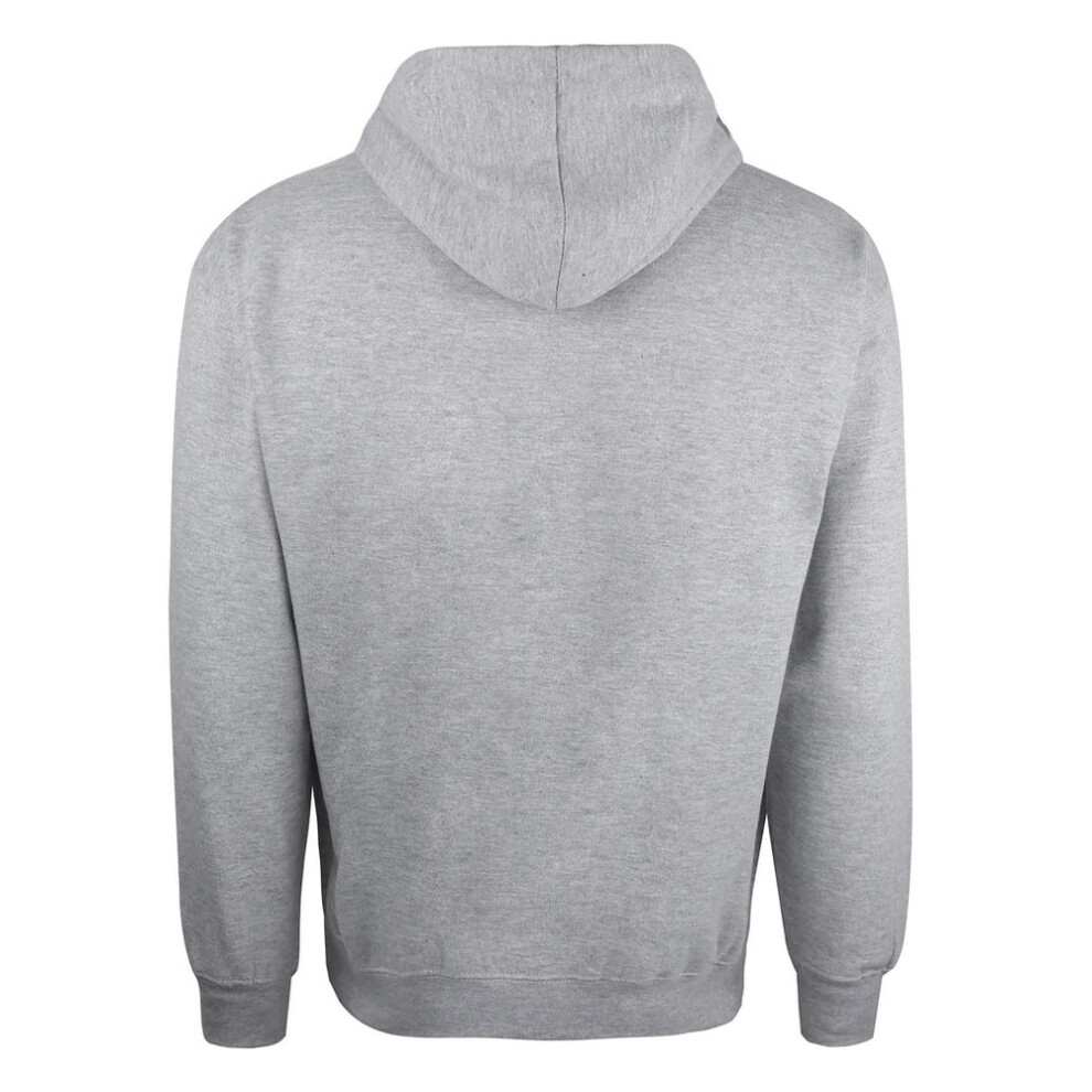 (XL, Heather Grey/Blue) Marvel Mens Shield Hoodie