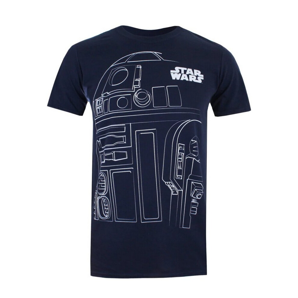 (XXL, Navy/White) Star Wars Mens R2-D2 T-Shirt