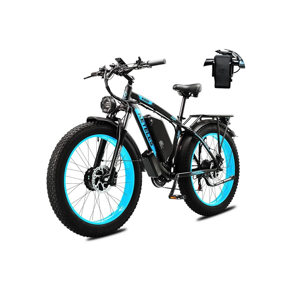 KETELES Electric Bike K800 Dual Battery FatTyre,48V 23AH Battery,1000W