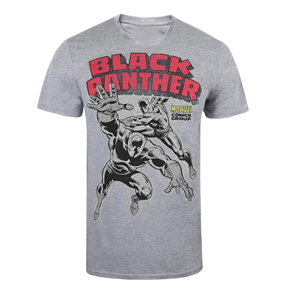 (M, Grey) Black Panther Mens Combat Marl T-Shirt