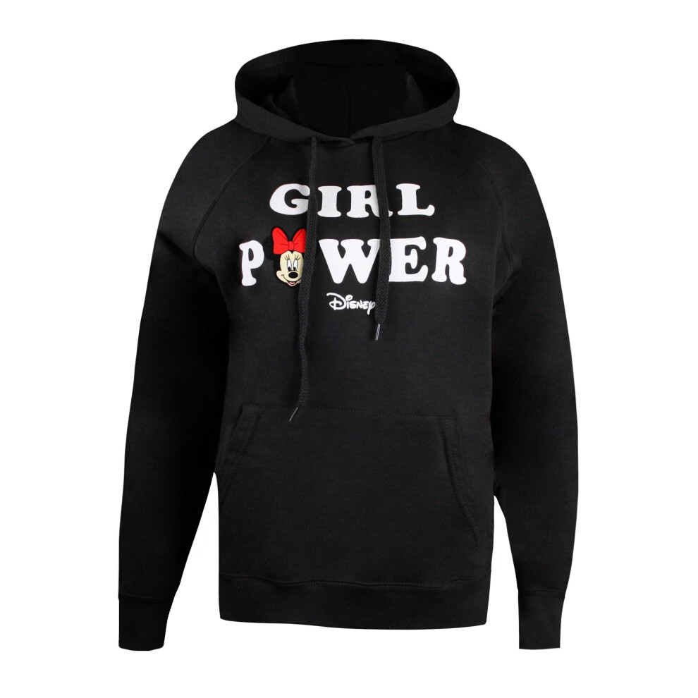 (XL, Light Graphite) Disney Womens/Ladies Girl Power Minnie Mouse Hoodie
