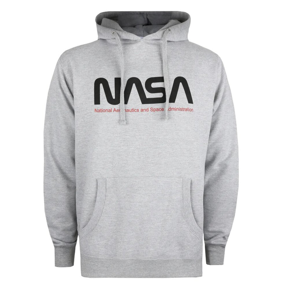 (M, Sports Grey) NASA Mens Insignia Hoodie