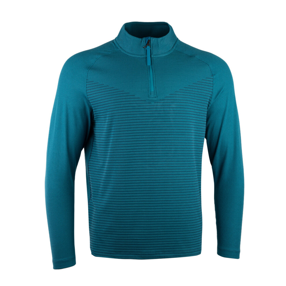 (XL, Bright Spruce/Obsidian Blue/Black) Nike Mens Vapor Half Zip Top