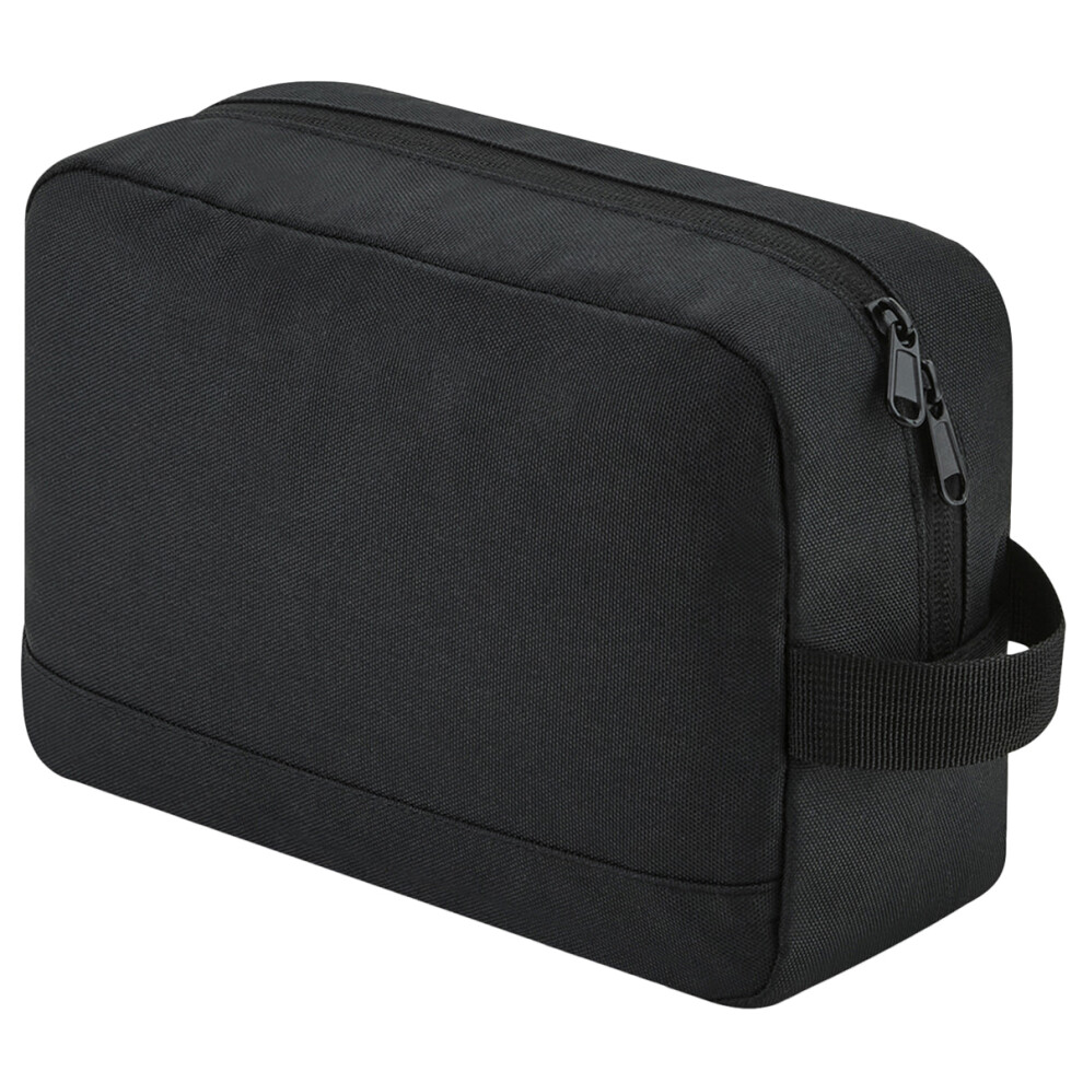 (One Size, Black) Bagbase Essentials Recycled Toiletry Bag