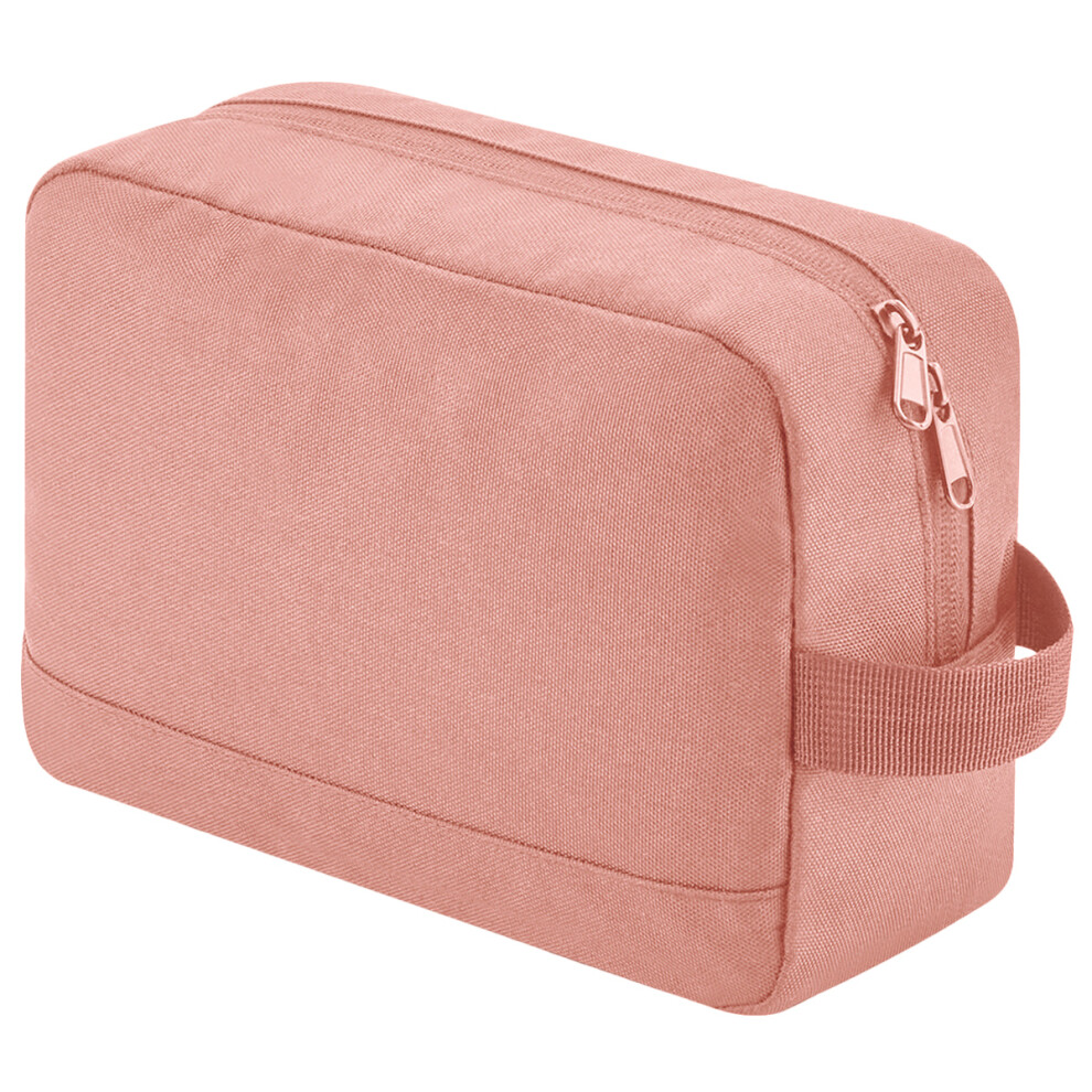 (One Size, Blush Pink) Bagbase Essentials Recycled Toiletry Bag