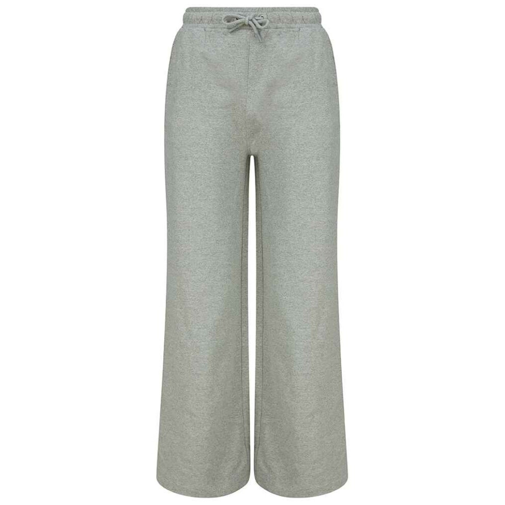 (S, Heather Grey) SF Womens/Ladies Sustainable Wide Leg Jogging Bottoms-image-OPC-PF6SDMB-NEW