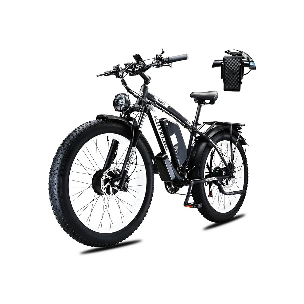 KETELES Electric Bike K800 Dual Battery FatTyre,48V 23AH Battery,2000W