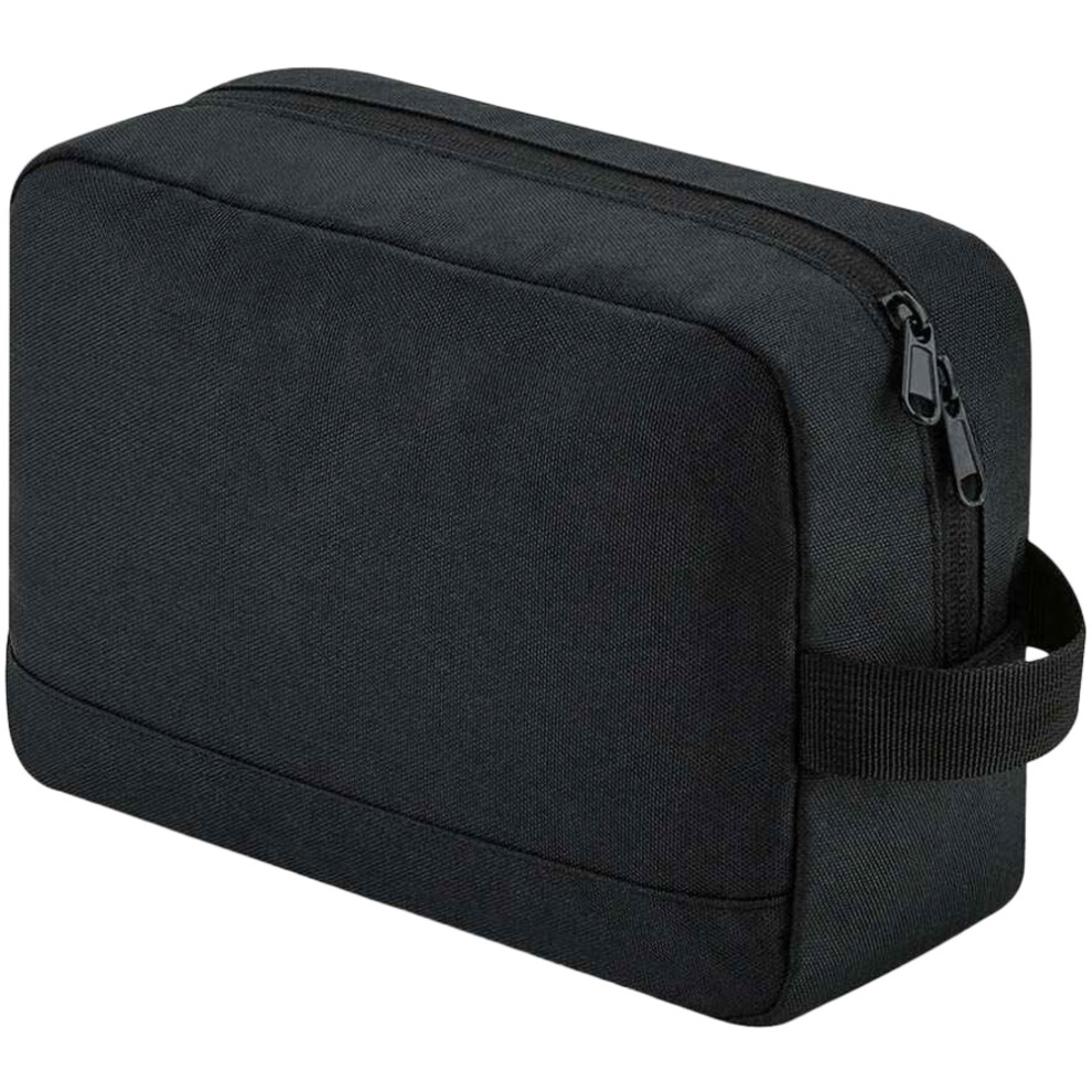 (One Size, Black) Bagbase Unisex Adult Essentials Recycled Toiletry Bag