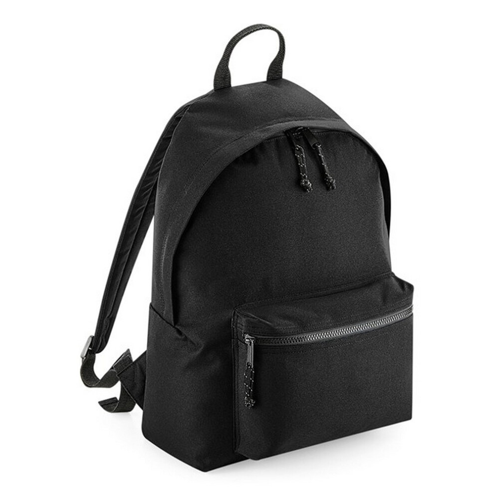 Bagbase Unisex Black (One ) Recycled Backpack 42Cm