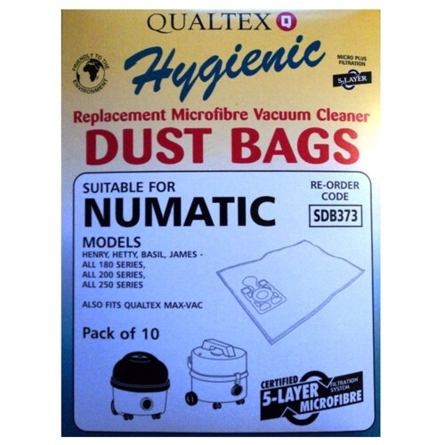 Numatic Numatic Microfibre Dust Bags (Pack of 10)