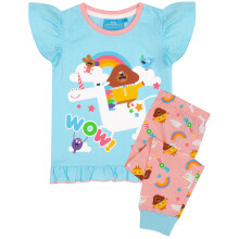 (3-4 Years, Blue/Pink/White) Hey Duggee Girls WOW! Long Pyjama Set