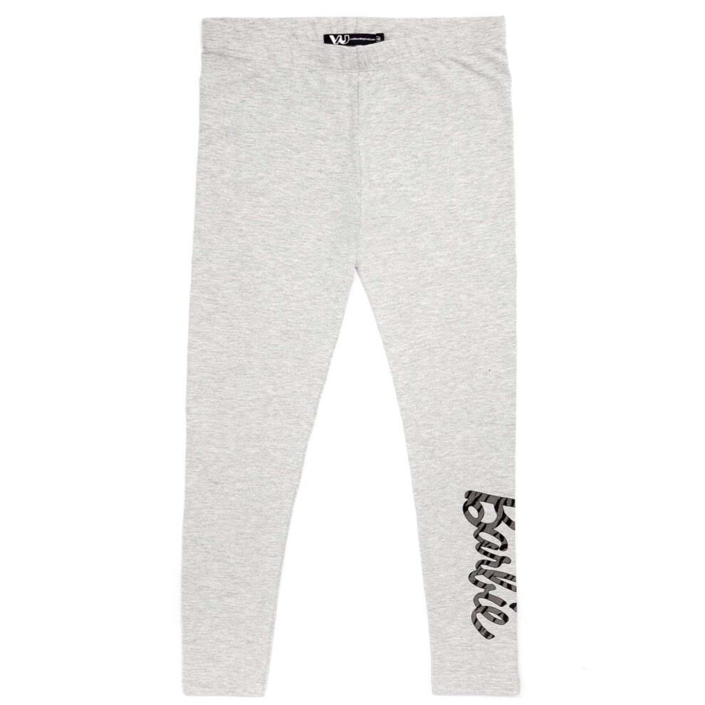 (3-4 Years, Grey/Black/Dark Grey) Barbie Girls Leggings (Pack of 2)