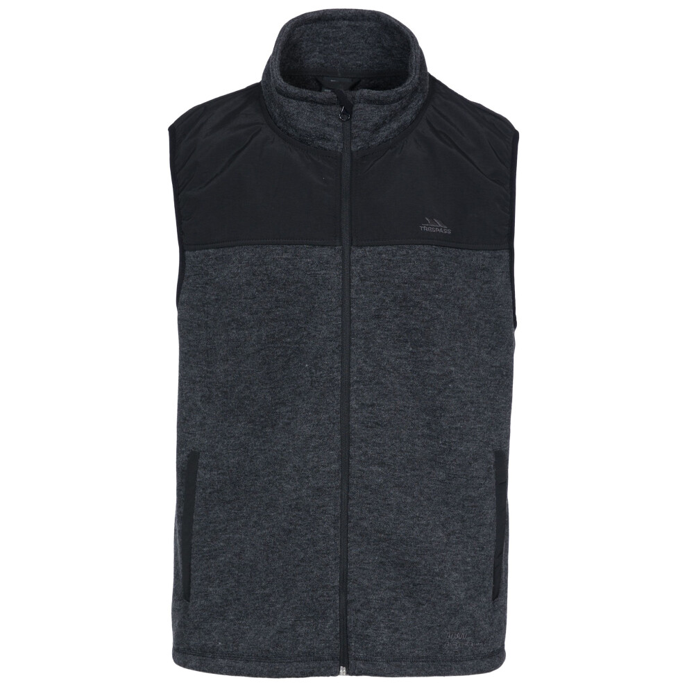 (XXS, Black Melange) Trespass Mens Leafminer Fleece Gilet