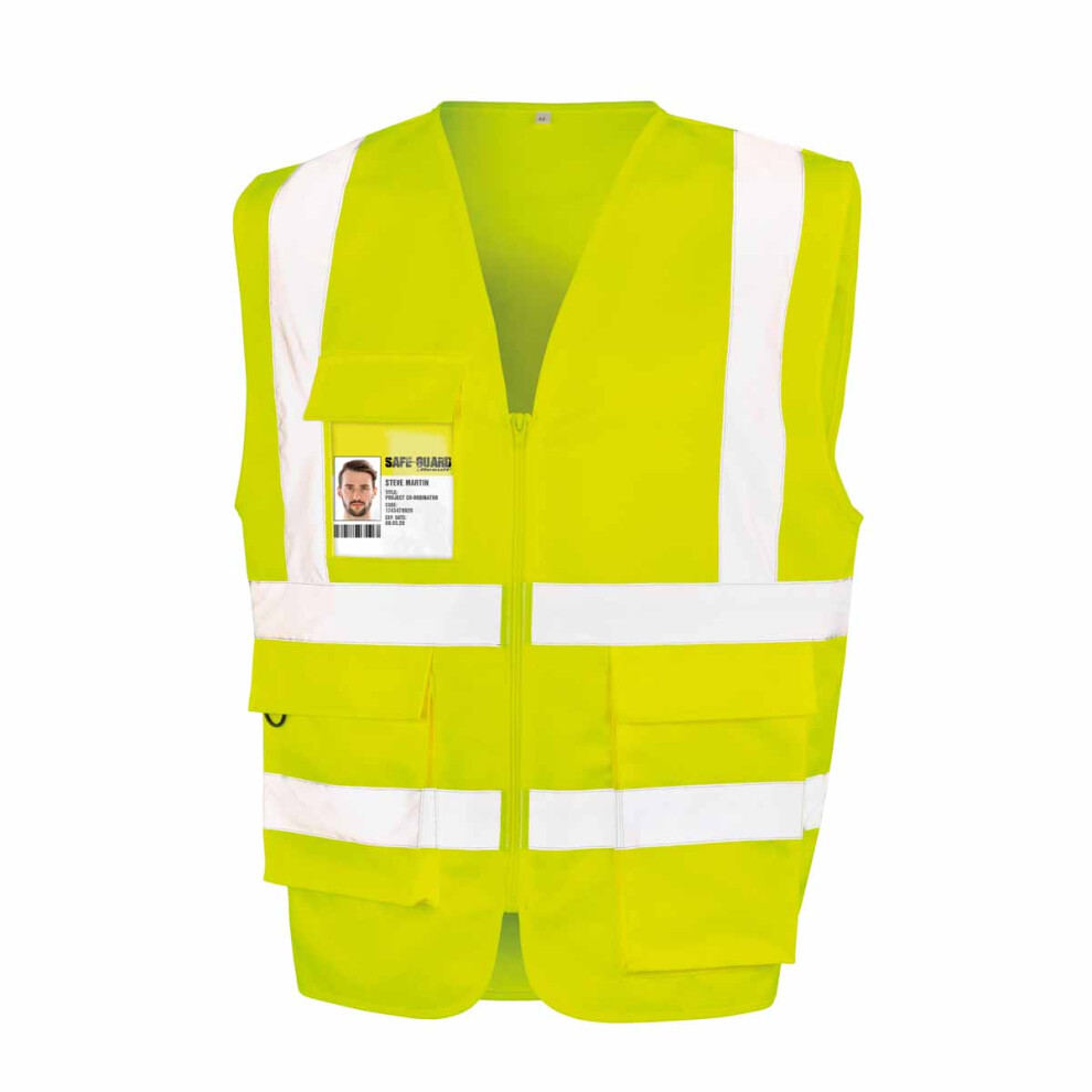 (XL, Yellow) SAFE-GUARD by Result Unisex Adult Heavy Duty Security Vest