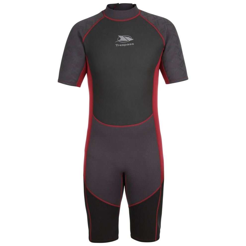 (S, Black/Red) Trespass Mens Argon Wetsuit