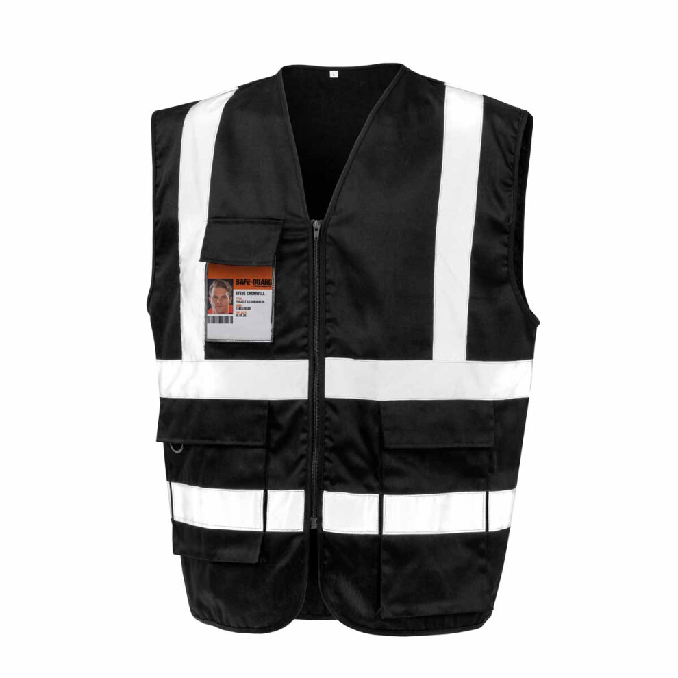 (XXL, Black) SAFE-GUARD by Result Unisex Adult Heavy Duty Security Vest