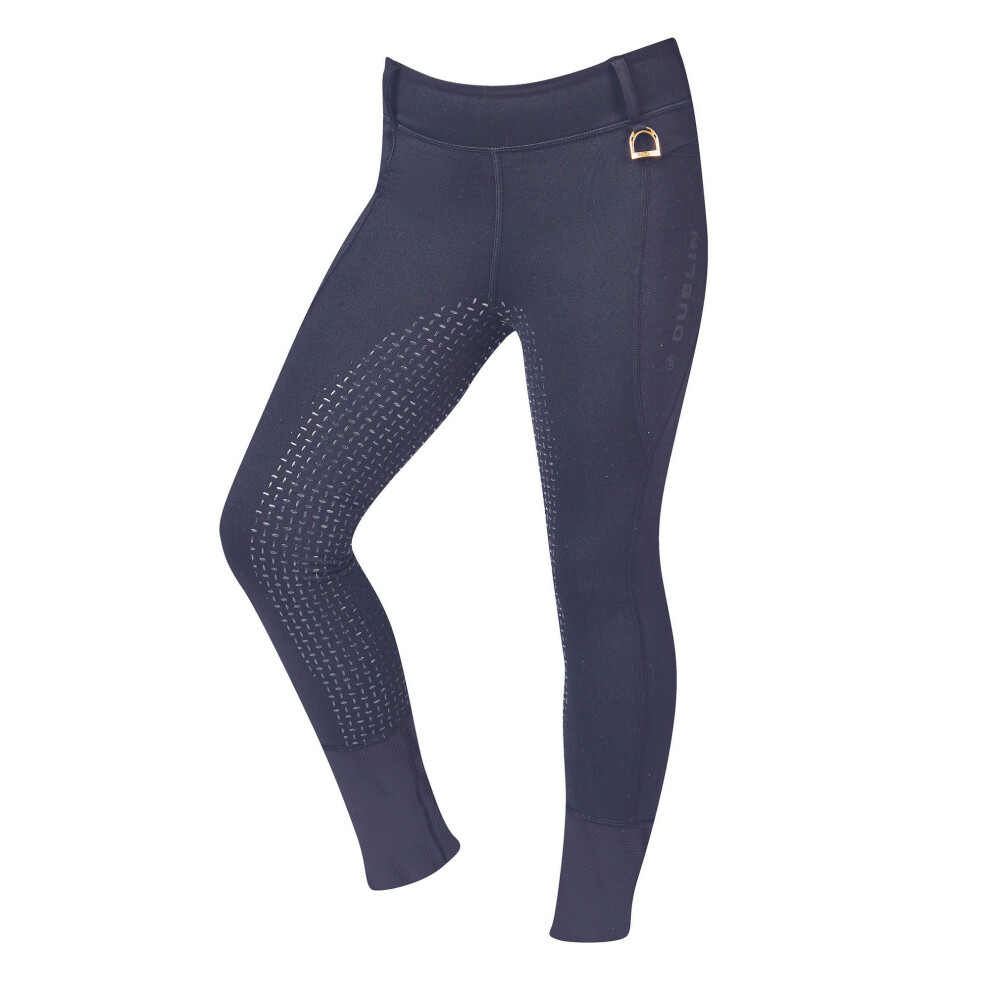 (16 UK, Navy) Dublin Womens/Ladies Cool It Everyday Horse Riding Tights
