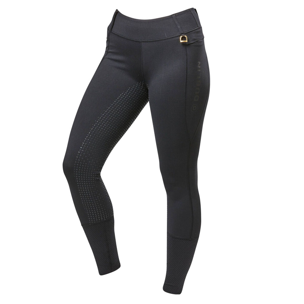 (22 in, Black) Dublin Girls Cool It Everyday Horse Riding Tights