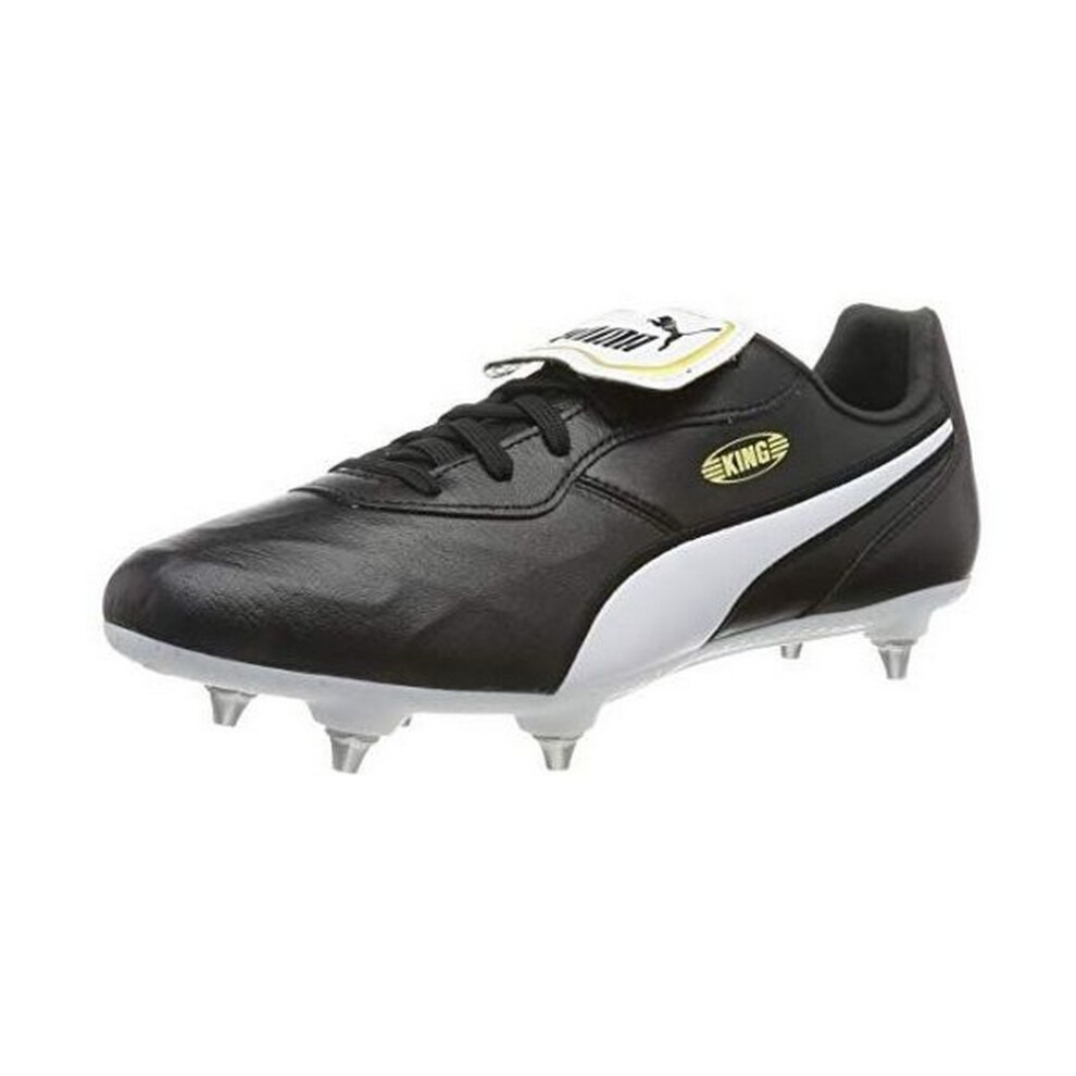 (6.5 UK, Black/White) Puma Mens King Top Leather Football Boots