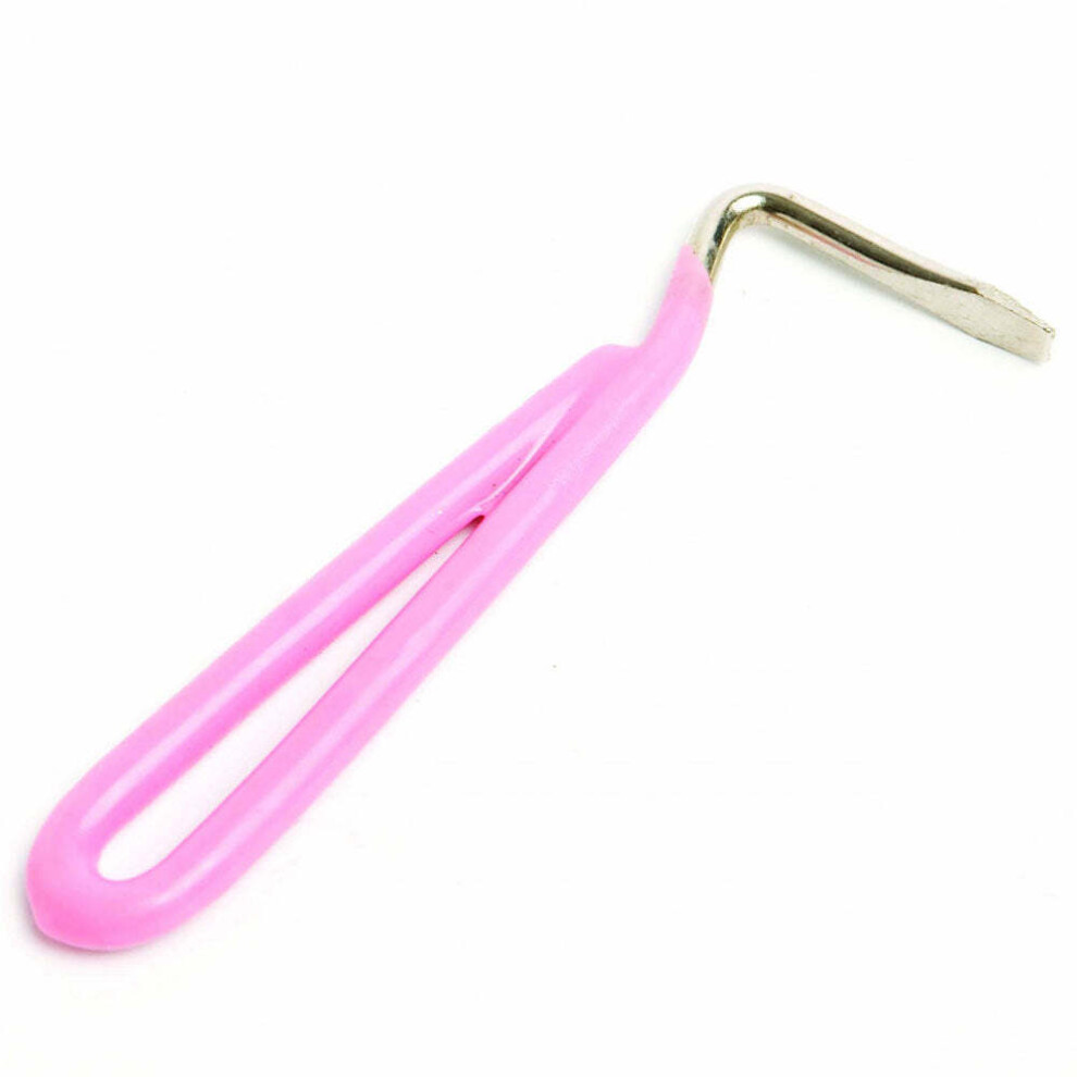 (One Size, Pink) Roma Vinyl Handle Hoof Pick